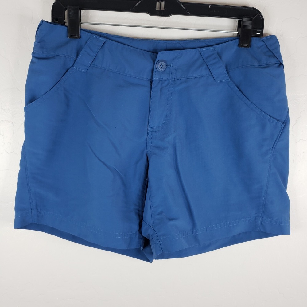 Columbia Shorts Women's Medium Blue PFG Trail Outdoor Casual Pockets Lightweight
